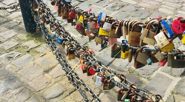 Love lock at the Albert Dock