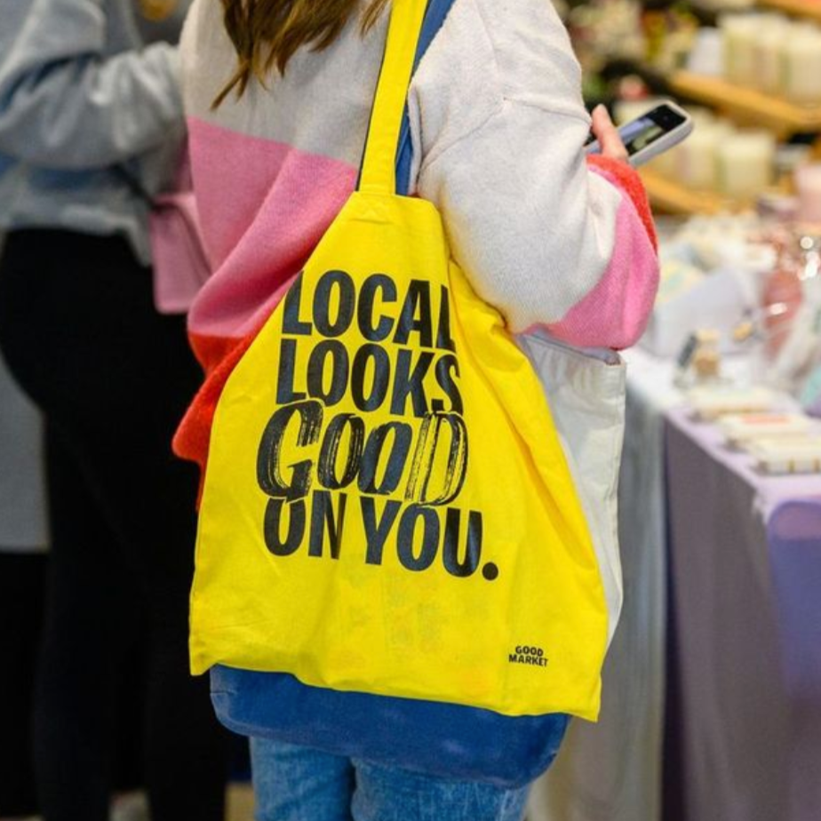 Shop Local Tote Bag Yellow