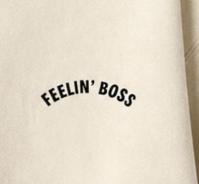 Feelin' Boss Shirtshirt - Cream/ Black